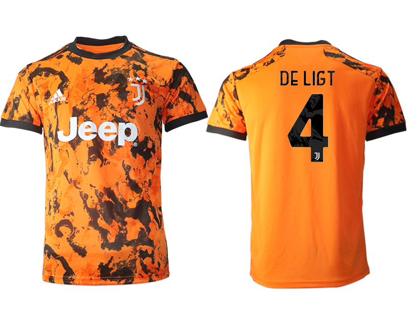 Men 2020-2021 club Juventus Second away aaa version #4 orange Soccer Jerseys->juventus jersey->Soccer Club Jersey